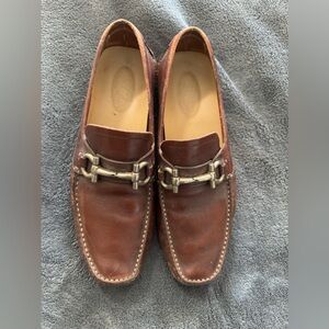 Ferragamo brown leather driving loafers